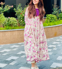 Soft Pink Printed Shirt One Piece