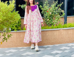 Soft Pink Printed Shirt One Piece