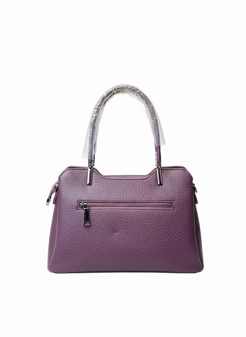 Elegant Purple Leather Handbag for Women