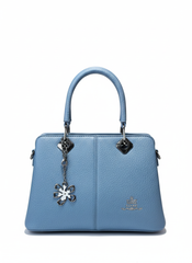 Ban Mei Sky Blue Handbag with Floral Charm