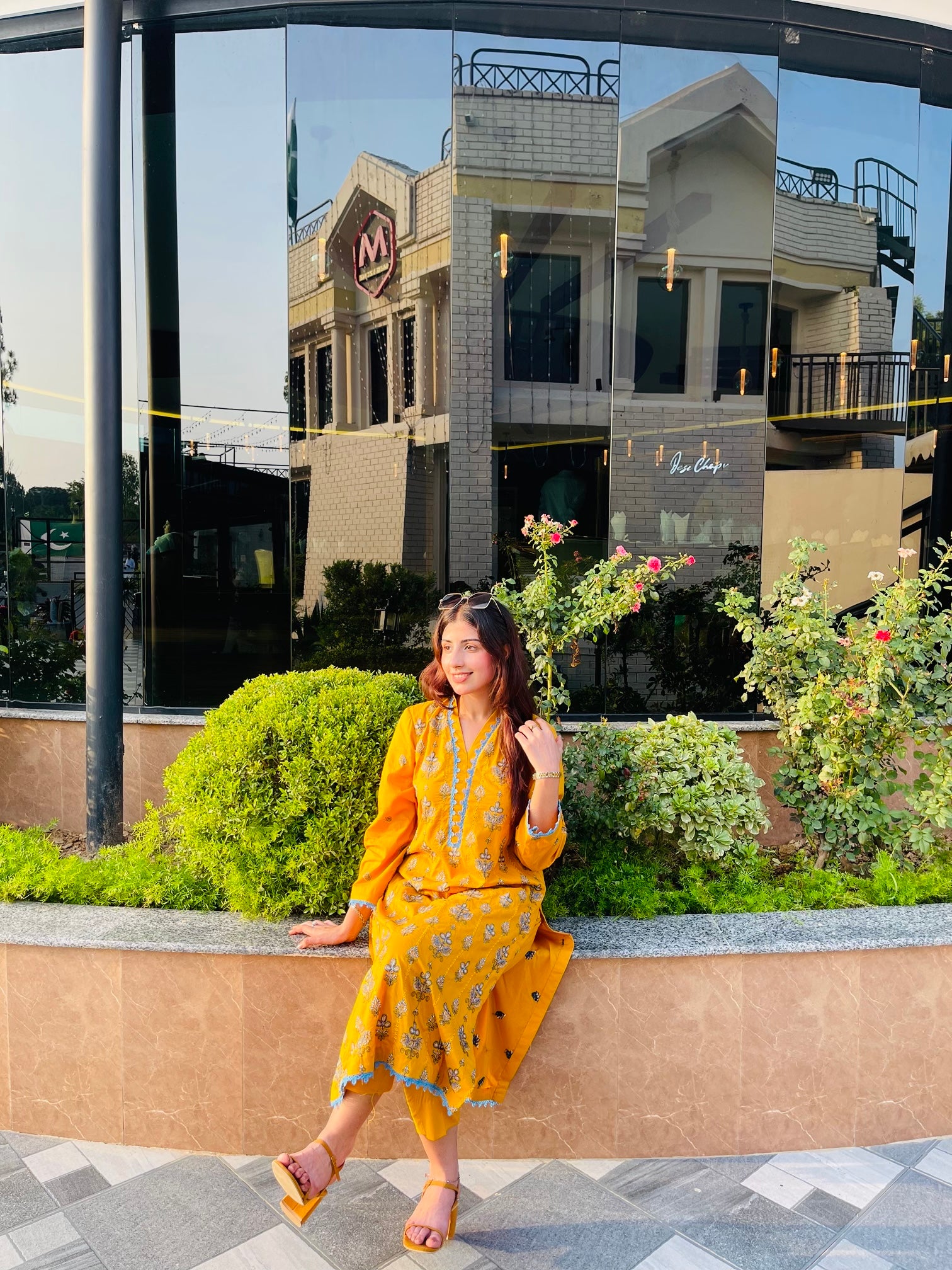 Pastel Green Printed Suit Two Piece