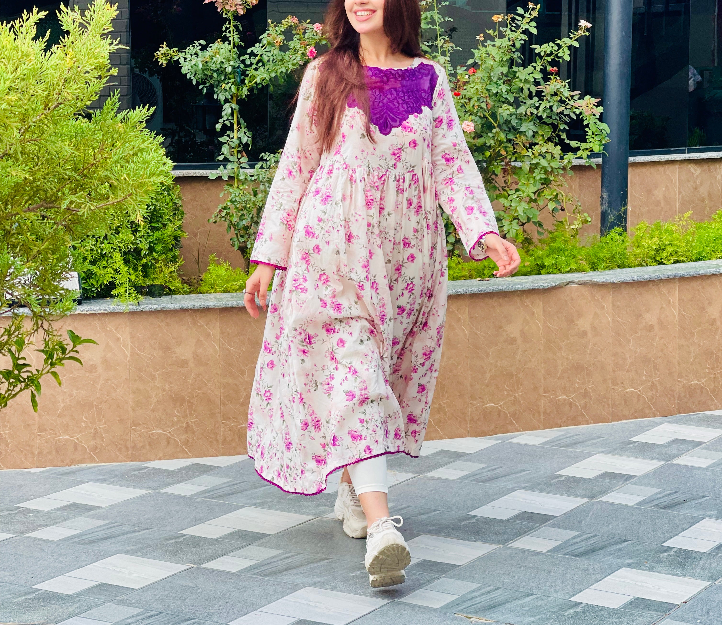 Soft Pink Printed Shirt One Piece