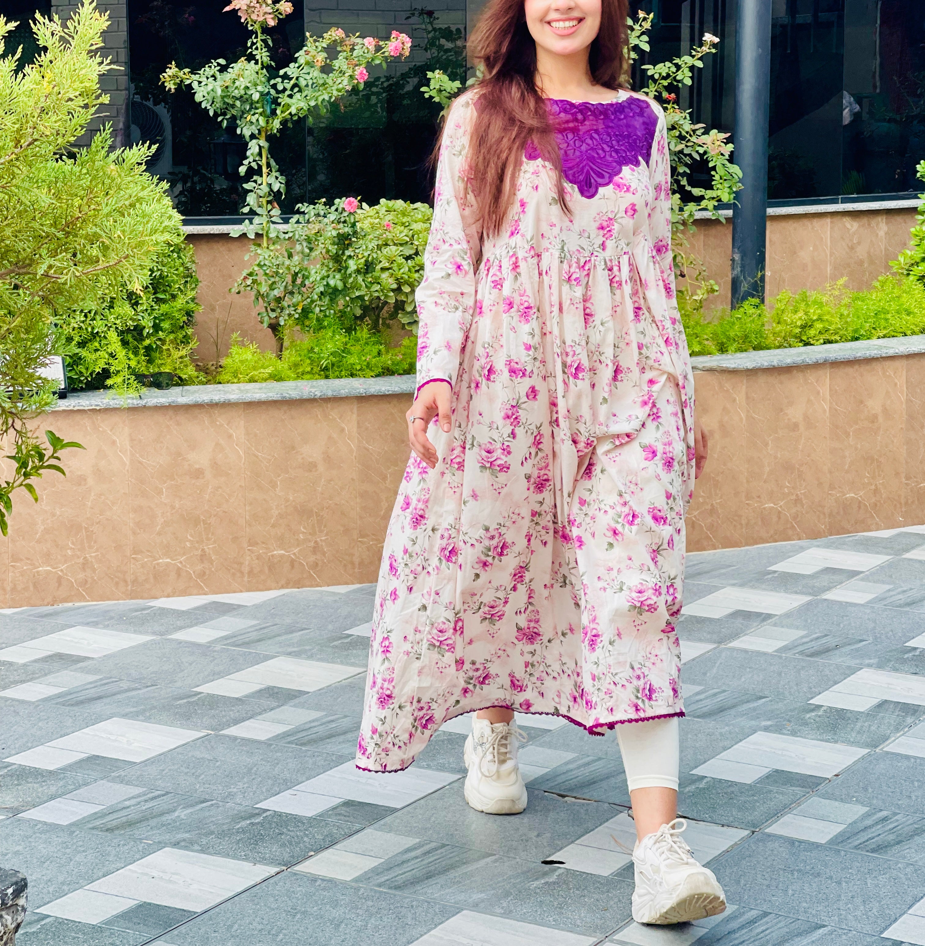 Soft Pink Printed Shirt One Piece